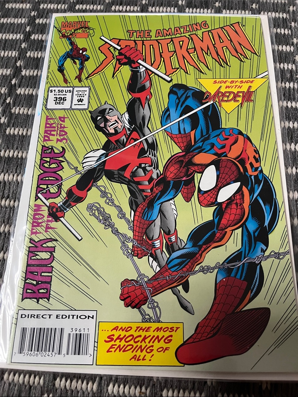 Amazing spider man comic 1994 issue 396 bagged and boarded